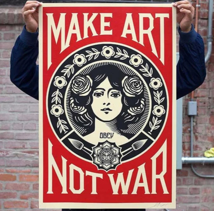 MAKE ART NOT WAR - Shepard Fairey, 2024